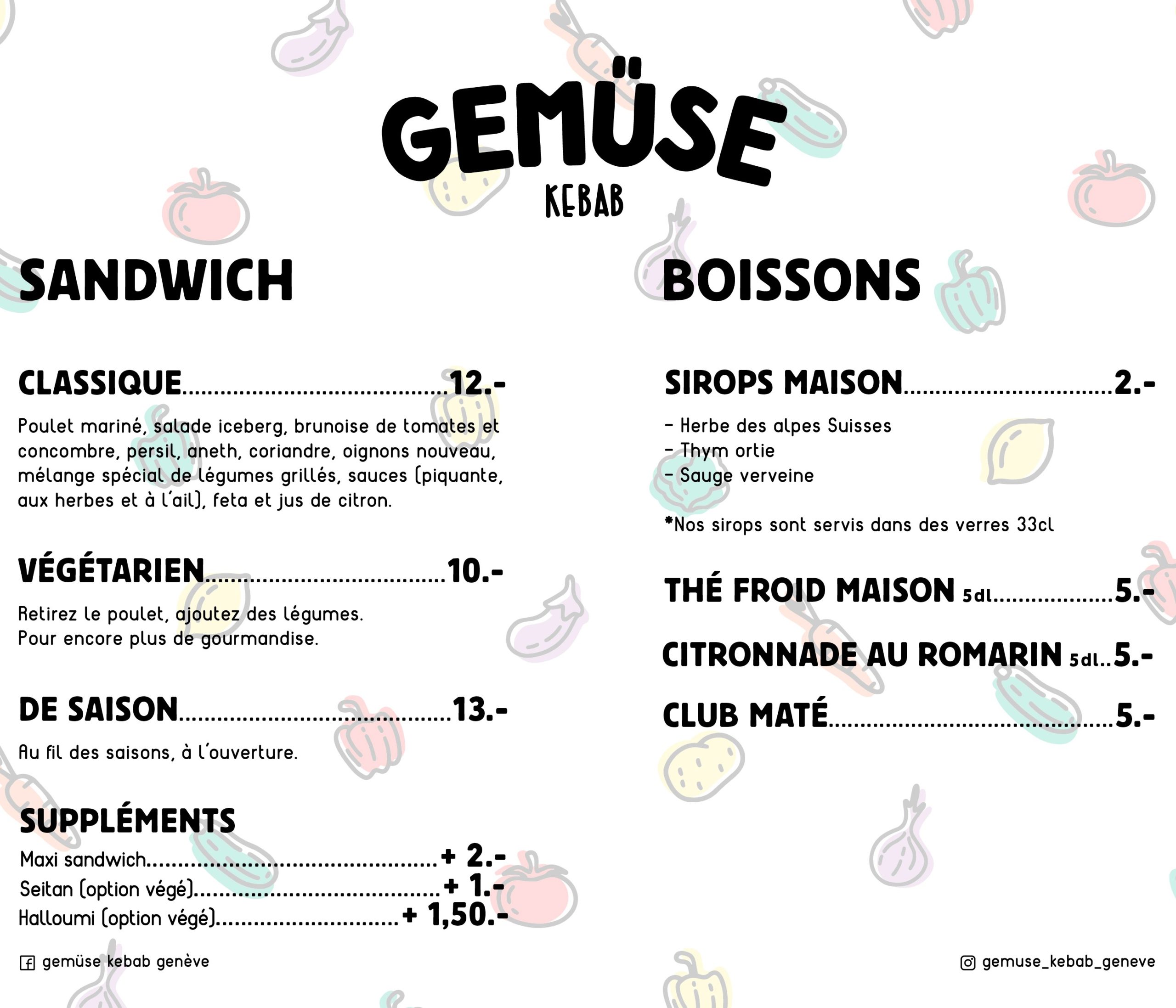 menu gemuse kebab geneve